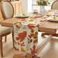 thumbnail image 4 of Fall Table Runner with Vibrant Maple Leaves,Thanksgiving harvests Farmhouse Style Autumn Table Decoration for Dining Party and Home Decor,108x13 inches, 4 of 6