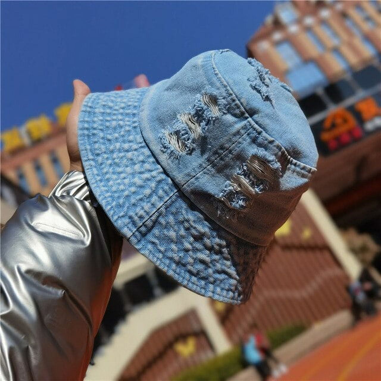 COCOpeaunt Fashion Summer Women Denim Bucket Hat Vintage COCOpeaunt Fashion Summer Women Denim Bucket Hat Vintage
