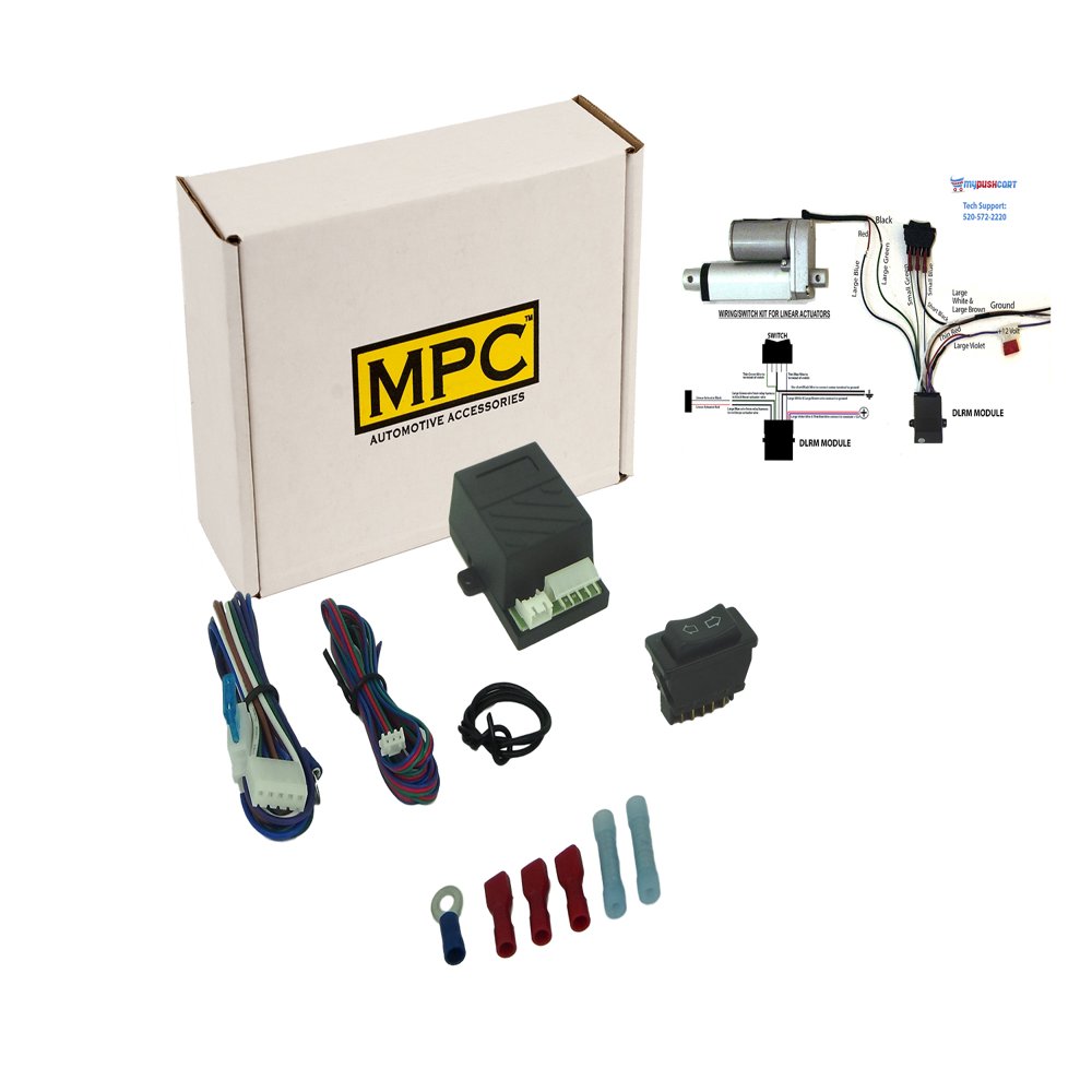 Wiring, Switch & Relay Kit for Linear Actuators - Includes Relays