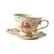 thumbnail image 4 of Taza de café, taza de arte latte con platillo, diseño floral, regalos de cumpleaños únicos, tazas de té, tazas de latte para uso comercial, café caser, 4 of 9