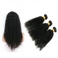 thumbnail image 6 of USTAR Unprocessed Brazilian Remy 9A Human Hair Weave Jerry Curly 3 Bundles Natural Black Color, 6 of 6