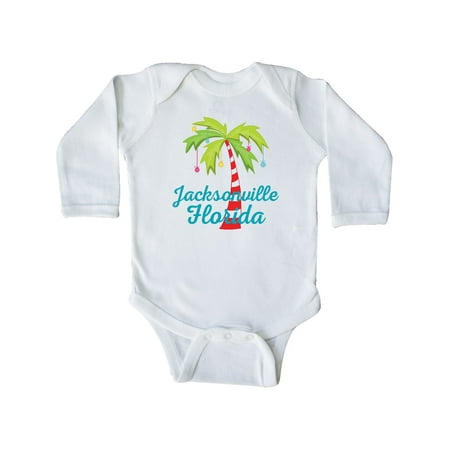 

Inktastic Jacksonville Florida Christmas Vacation Gift Baby Girl Long Sleeve Bodysuit
