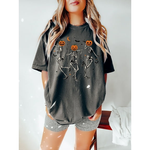 Dancing Pumpkin Shirt, Retro Halloween Shirt, Womens Halloween Shirt, Cute Fall Shirt, Spooky Season, Pumpkin Face
