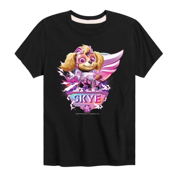 Paw Patrol The Movie - Skye Lightning - Toddler & Youth Short Sleeve Graphic T-Shirt