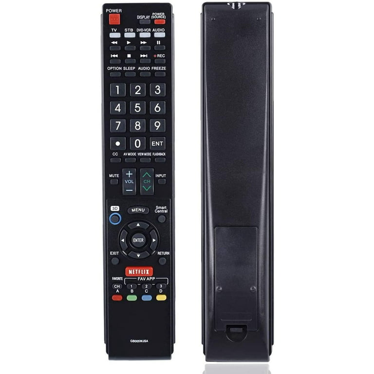 GA988WJSA Replaced Remote fit for Sharp Aquos TV LC-70LE735X LC-70LE735M  LC-40LE820X LC-46LE820X LC-52LE820X RRMCGA988WJSA