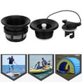 thumbnail image 3 of 2.4in PVC Air Valve, Kayak Boat Black Gray 3Pcs Safety Air Valve with Filter Mesh Accessory for Inflatable Tent, Boat, Kayaks, 3 of 7