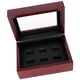 thumbnail image 2 of Caja organizadora de madera portátil de 12 x 16 x 7 cm, con 2 compartimentos para 6 artículos de campeonato. Vino tinto de 6 hoyos, 2 of 4
