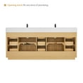 thumbnail image 6 of Altair-14 84" Double Bathroom Vanity in Washed Light Brown with Grain White, 6 of 16