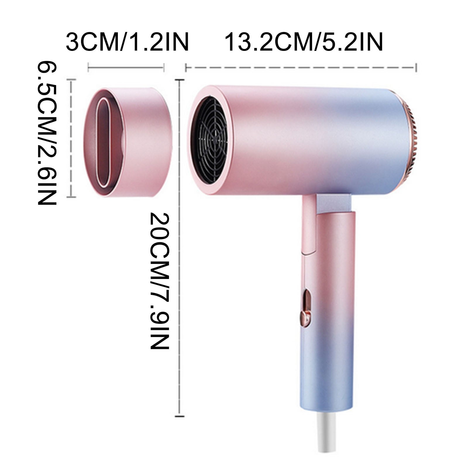 Hair Dryer,3-speed Foldable Professional High-Speed Hairdryer with 110,000 RPM Motor,Hairdryer for Women Home Travel,Multicolor