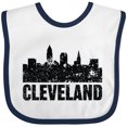 thumbnail image 3 of Inktastic Cleveland Skyline Grunge Boys or Girls Baby Bib, 3 of 4