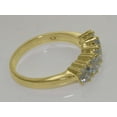 thumbnail image 6 of LBG British Made 14k Yellow Gold Natural Aquamarine Womens Eternity Ring - 33 size options - Size 6.5, 6 of 9