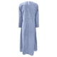 thumbnail image 4 of Vestido musulmán de manga larga Prolriy para mujer, abaya, vestido de oración, caftán largo con hiyab, vestido maxi de Dubái, vestidos de mujer, azul XXXL, 4 of 5