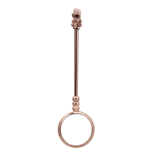 Bewildely Soportes para cigarrillos, anillos de dedo para fumar delgados, coleccionables de moda ajustables, soporte de mano de Metal antideslizante, encendedores Oro rosa Nº 16 (S) Bewildely HA061670-05