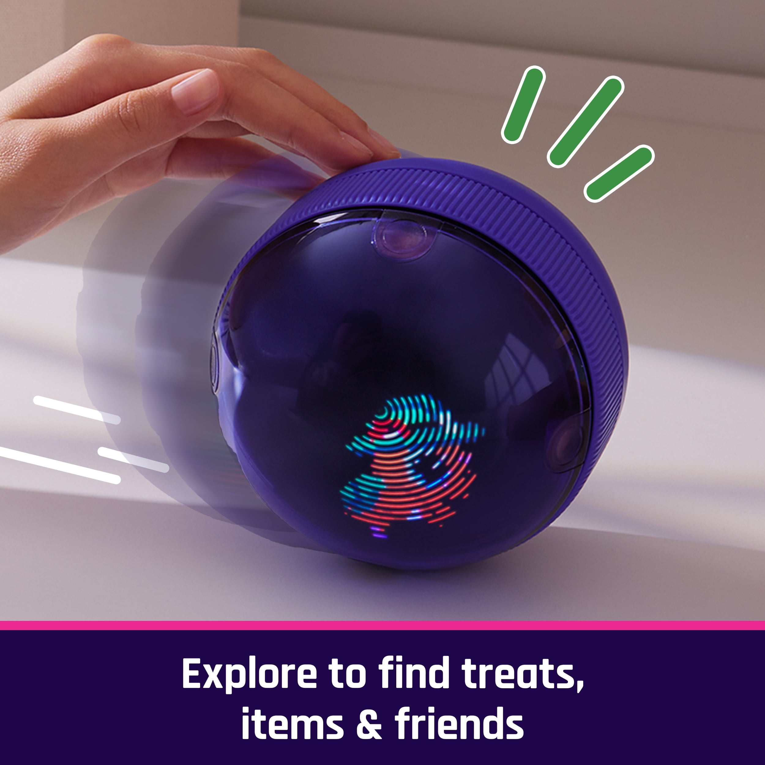 Bitzee, Hamster Ball, Jouet interactif avec 20 hamsters à l'intérieur, roule et réagit au toucher, jouet animal de compagnie numérique pour filles et garçons à partir de 5 ans