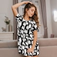 thumbnail image 3 of Balery Cartoon Penguin Camisón de manga corta con cuello redondo para mujer, cómodo y elegante., 3 of 6