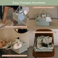 thumbnail image 5 of Parker Baby Co. Felt Diaper Caddy - Large Nursery Organizer with Removable Dividers - Sage Green, 5 of 7