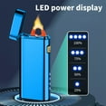 thumbnail image 2 of Vfedsrsge Technology Alloy Lighters LED Power Display, Lightweight Windproof USB Charging Lighter Blue, 2 of 6