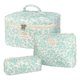 thumbnail image 1 of Set de bolsas de maquillaje WYJ Green con estampado floral acolchado, 3 unidades, para mujer, 1 of 6