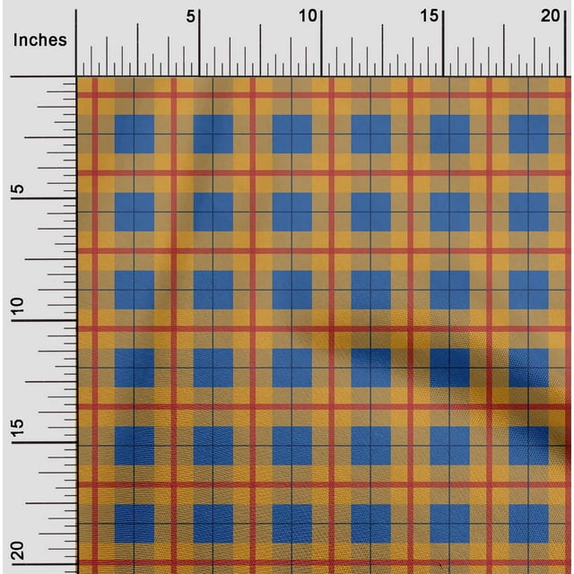 oneOone Cotton Silk Fabric Madras Check Printed Craft Fabric BTY 42 Inch Wide