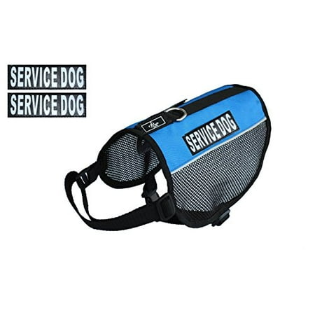 Small Dog Nylon Harness Service Dog mesh vest Harness Cool Comfort Nylon for dogs Small Medium Large Purchase comes with 2 reflective SERVICE DOG removable patches. PLEASE MEASURE your dog before ordering ()