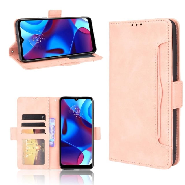 Funda Tipo Billetera GANGXUN para Motorola MOTO G Pure – Tapa Flip con Tarjetero