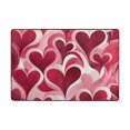 thumbnail image 3 of Love Hearts in Valentine Area Floor Mats Soft Large Nursery Rugs Non-Slip Foam Carpets Living Room Doormat for Bedroom Dinning Decor 36" x 24", 3 of 7