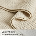 thumbnail image 4 of Waffle Weave Throw Blanket 100% Cotton Throw Blanket 50"x60" for Spring & Summer Luxury Lightweight Breathable and Skin-Friendly Blanket for Couch Bed and Office, 4 of 11