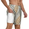 thumbnail image 3 of Picia Geometric pattern Mens Swim Trunks with Compression Liner Stretch Beach Shorts Quick Dry with Zipper Pockets No-Chafing Board Shorts-XX-Large, 3 of 9