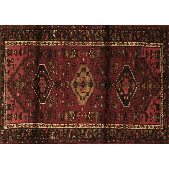 Ahgly Company Indoor Rectangle Persian Brown Traditional Area Rugs, 2' x 3'
