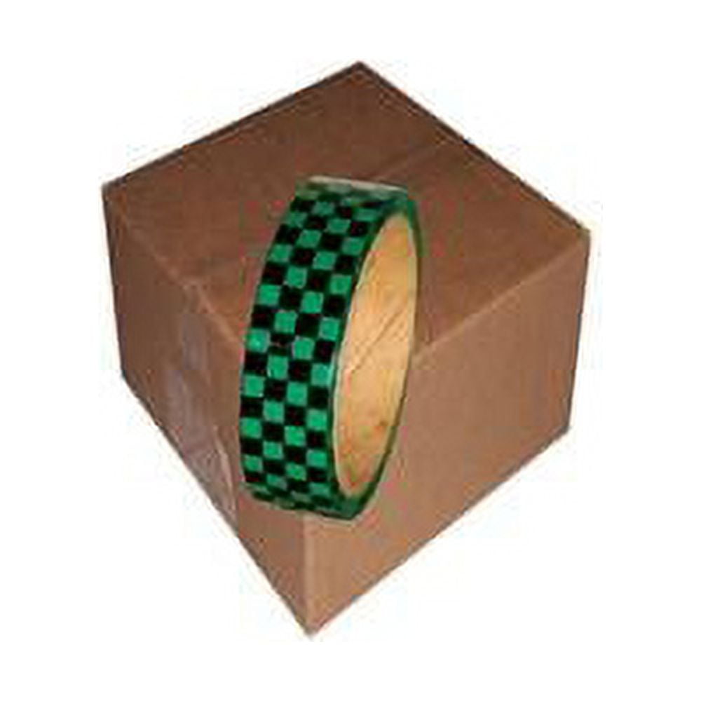 Laminated Checkerboard Outdoor Vinyl Tape 1" X 18 Yard Roll Green / Black (24 Roll / Case)
