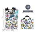 thumbnail image 2 of Yayeee Freestanding Laundry Hamper with Handle Collapsible Large Storage Basket for Clothes, Blue Doodle Pattern, 2 of 7