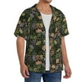 thumbnail image 2 of Goofa Camouflage Skulls Printed Men's Casual Short-sleeved Shirt,Lightweight Breathable Button-down,Summer Casual men's top,Versatile Fashion shirt-XX-Large, 2 of 7