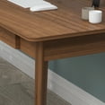 thumbnail image 3 of Home Office Desk Computer Desk, Writing Table with Drawers Study Workstation, Walnut, 47.2"*21.7", 3 of 7
