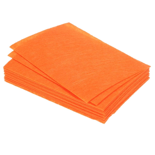 Hojas de fieltro suave Uxcell para manualidades, decoración de pasatiempos en color naranja