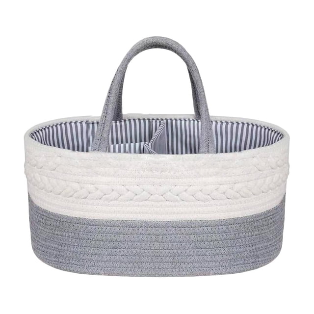 Lindo organizador de carrito de pañales para bebé, canasta grande de con cuerda, contenedor de almacenamiento para guardería / carrito, bolsa perfke Organizador de pañales