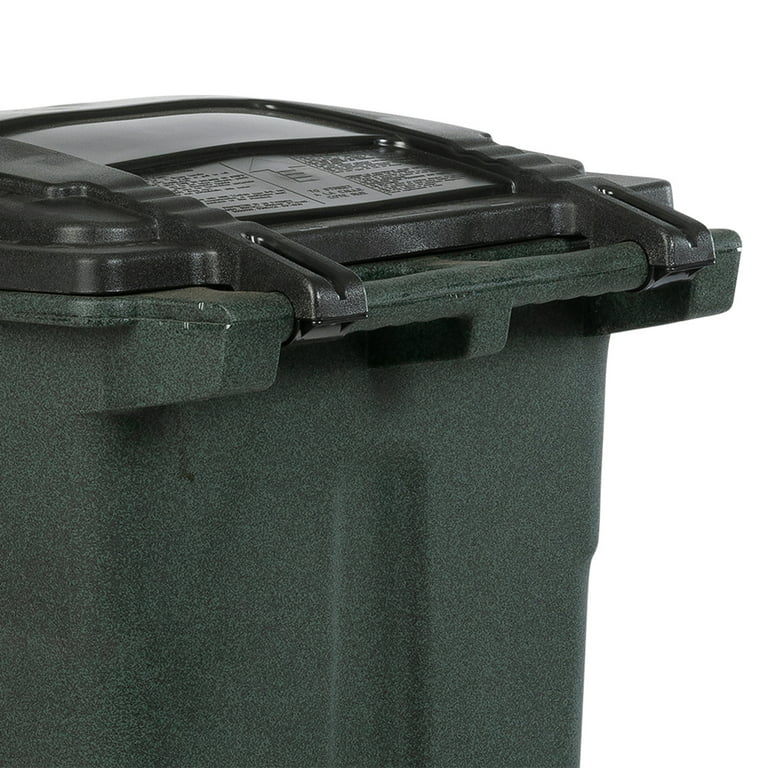 Toter 96 Gal. Trash Can Brownstone with Wheels and Lid - Walmart