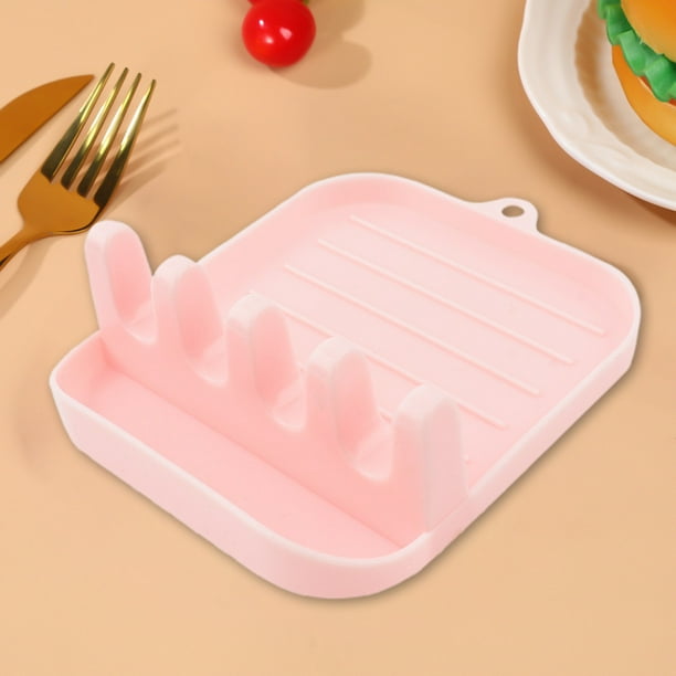 Escurridor Plegable para Tapas de Ollas, Soporte de Plástico para Espátula y Cuchara, Verde, Rojo o Verde Claro, Organizador de Encimera Que Ahorra Espacio.