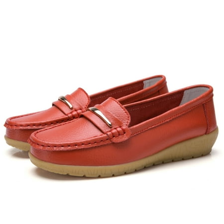 

ERTUTUYI Fashion Womens Breathable Lace Up Shoes Flats Casual Shoes Red 37