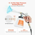 thumbnail image 5 of KFFKFF High-Pressure Car Cleaning Gun, 6-9.2 Bar Air Blow Gun with Dual Nozzles & 1L Liquid Bottle, Vortex Cleaning Tool for Efficient Dirt and Dust Removal, Compatible with 1/4 NPT Air Compressors, 5 of 9