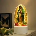 thumbnail image 1 of Luz de noche de Nuestra Señora de Guadalupe | Lámpara de mesa LED religiosa con imagen sagrada | Alimentación por USB para altar de noche o decoración espiritual, 1 of 3