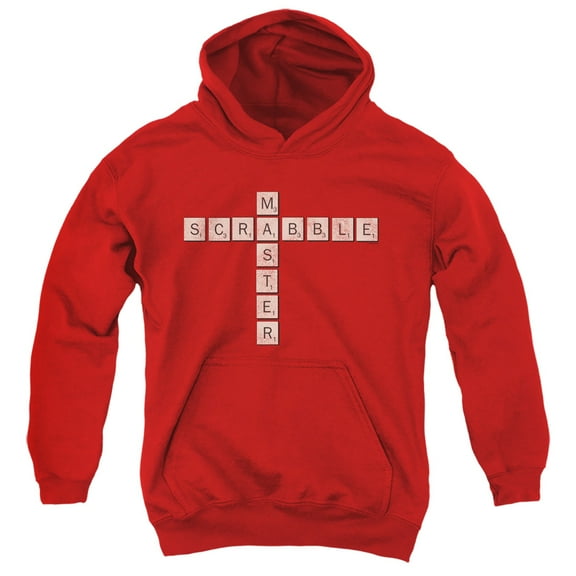 Scrabble Scrabble Master Youth Pullover Hoodie Sweatshirt Red