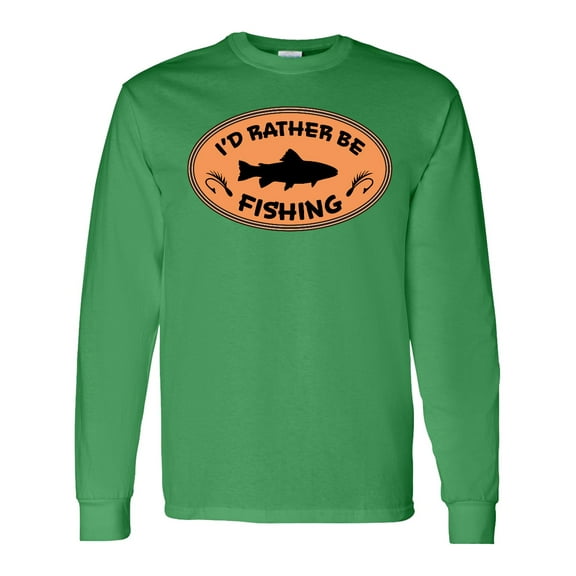 Inktastic I'd Rather Be Fishing Long Sleeve T-Shirt
