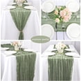 thumbnail image 5 of 12 Pack 10Ft Cheesecloth Table Runner 35x120 Inch Boho Gauze Table Runner Cheese Cloth Long Table Runner Romantic Table Runner for Wedding Bridal Shower Birthday Party Table Decor, 5 of 7