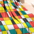 thumbnail image 3 of Rainbow Checkered Pattern Blanket,Comfortable Soft Flannel Throw Blanket,All Season,Warm Lightweight Blankets for Sofa Bed Couch Living Room Chair,30"x40", 3 of 4