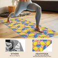 thumbnail image 4 of Yellow Lemon Fruit Leaves Pink Pattern Hot Yoga Mat Towel Non Slip for Hot Yoga - Quick-Drying Yoga Mat Cover with 4 Corner Pockets with Travel Bag - Hot Yoga Towel Non Slip 74"x26", 4 of 6