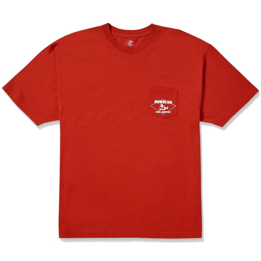 Honolua Surf Co. Men's T-Shirt Smoke'D Marlin Sleeve Crewneck Tee (Small, Red)