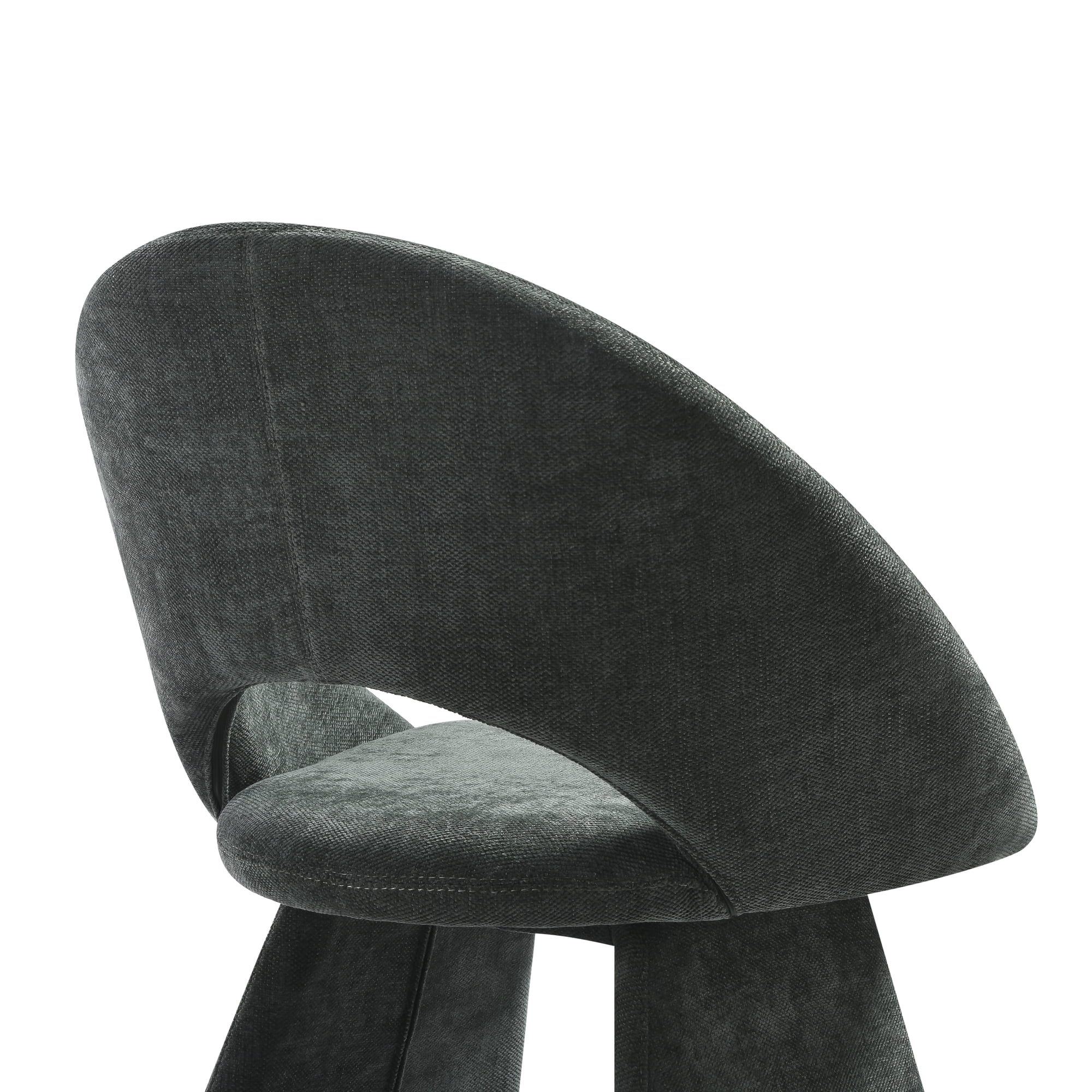 Angelina Modern Curved Back Forest Green Upholstered Dining Chair - Set of 6