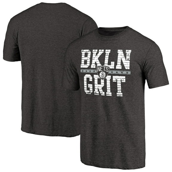 Men's Black Brooklyn Nets Brick Work Hometown Collection Tri-Blend T-Shirt