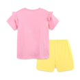 thumbnail image 2 of HILEELANG Toddler Girl Summer Short Clothes Sets Outfits Easter Cotton Pink Elephant Tee Shirts Shorts Playwear 2T, 2 of 5