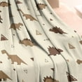 thumbnail image 3 of Beige Origami Dinosaurs Pattern Blanket,Comfortable Soft Flannel Throw Blanket,All Season,Warm Lightweight Blankets for Sofa Bed Couch Living Room Chair,30"x40", 3 of 4